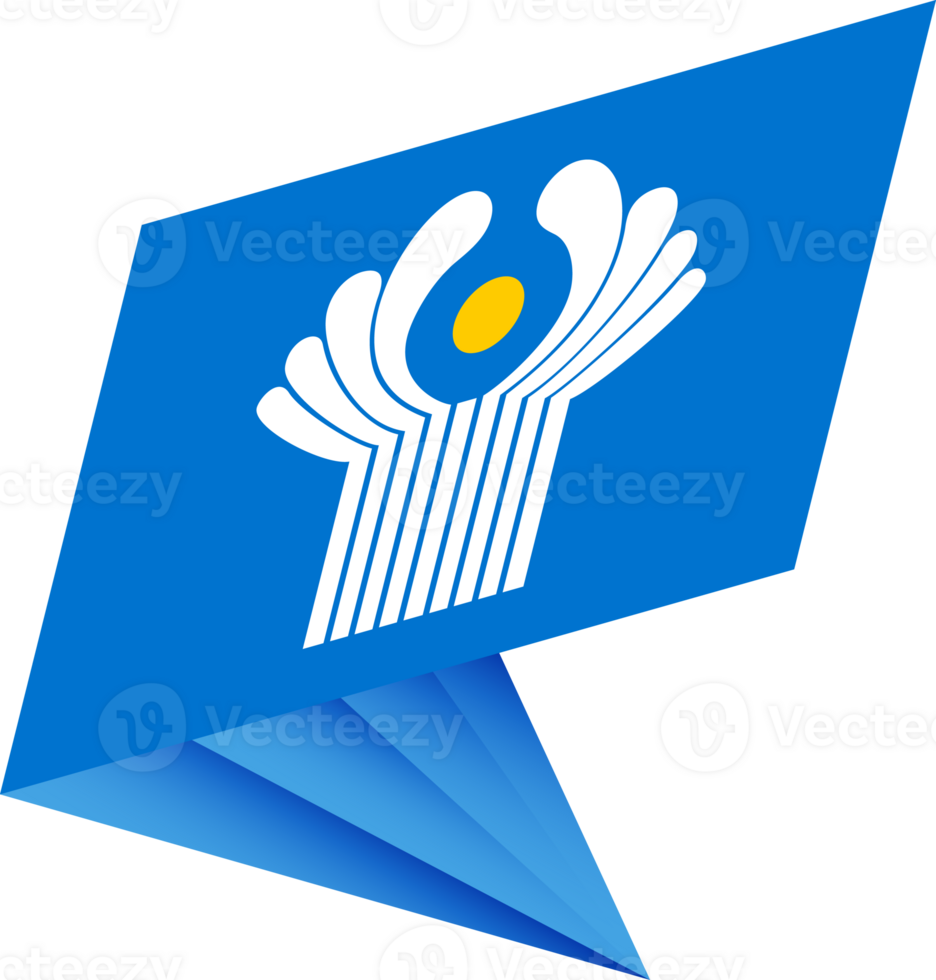 Flag of CIS, modern pin flag png