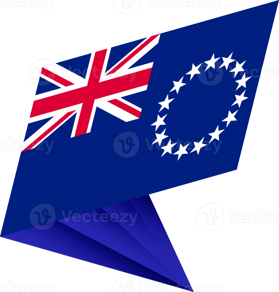 Flag of Cook Islands, modern pin flag png
