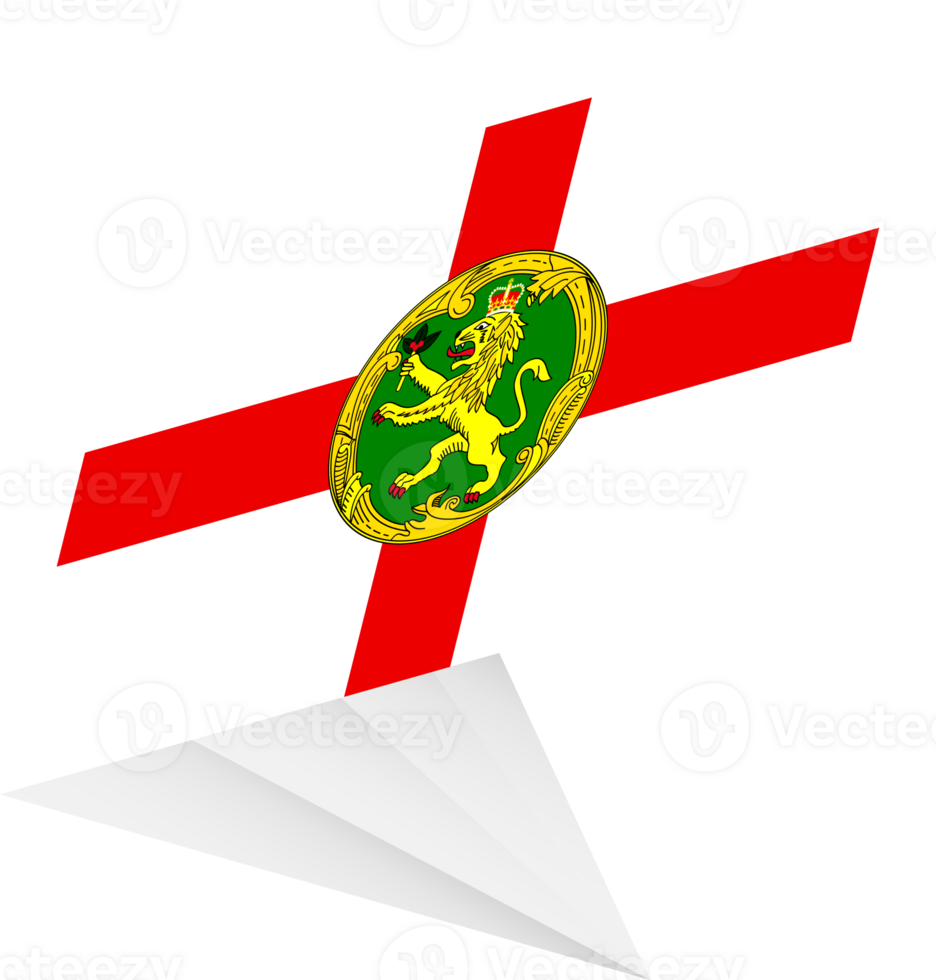 Flag of Alderney, modern pin flag png