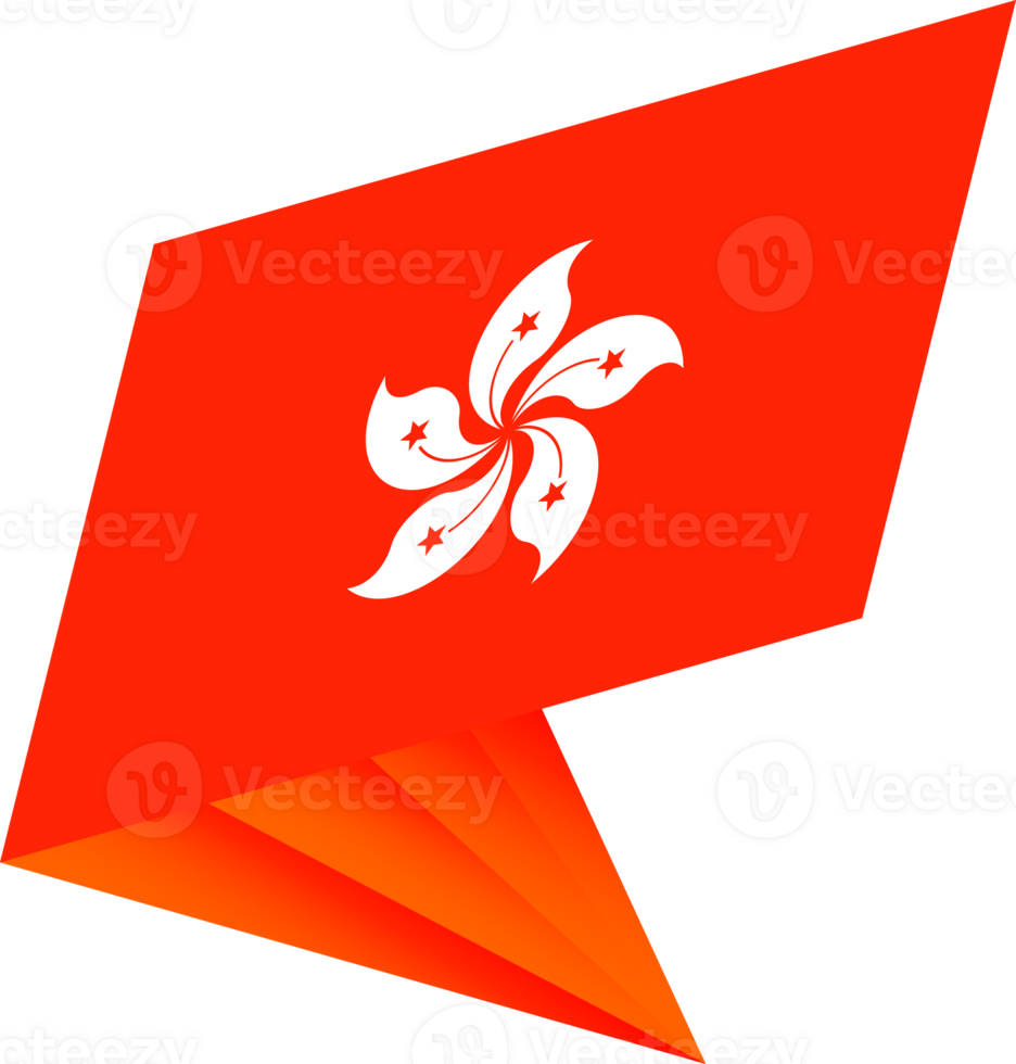 Flag of Hong Kong, modern pin flag png