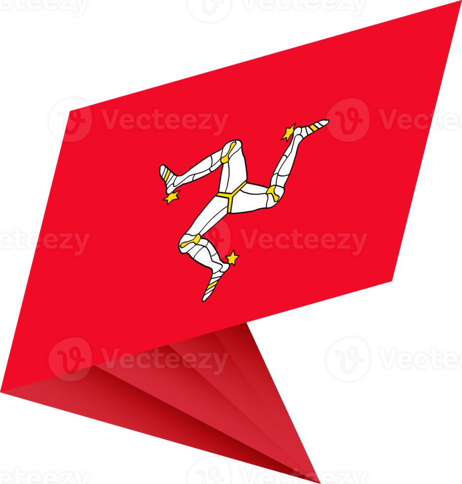 Flag of Isle of Man, modern pin flag png