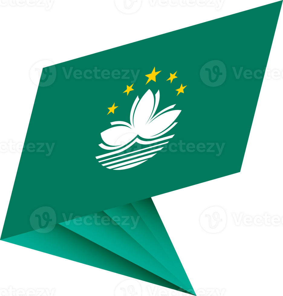 Flag of Macau, modern pin flag png