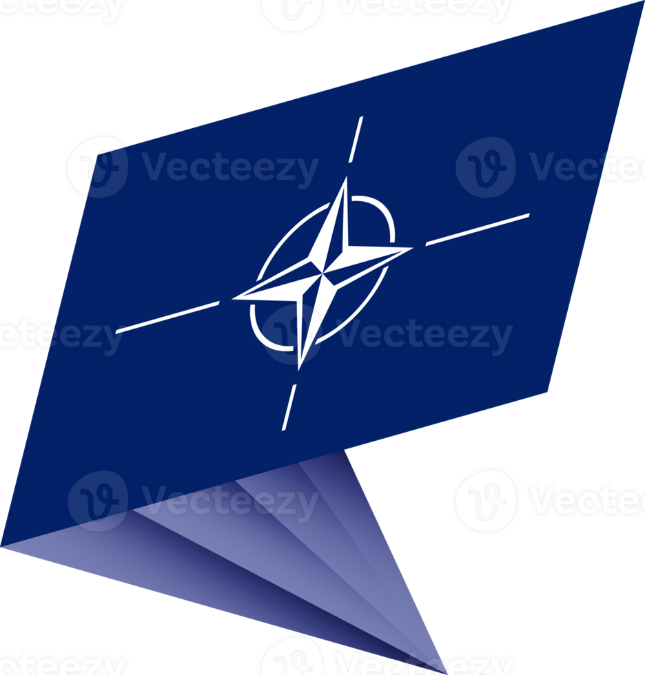 Flag of Nato, modern pin flag png