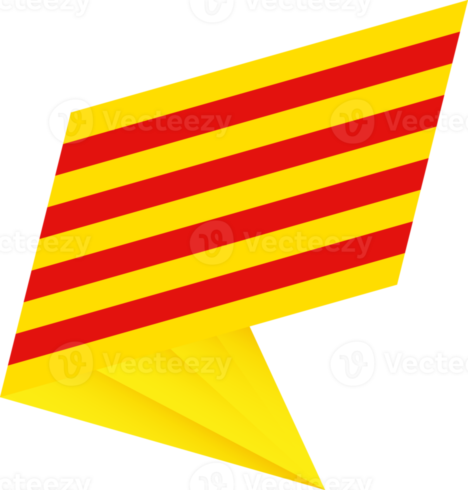 Flag of Catalonia, modern pin flag png