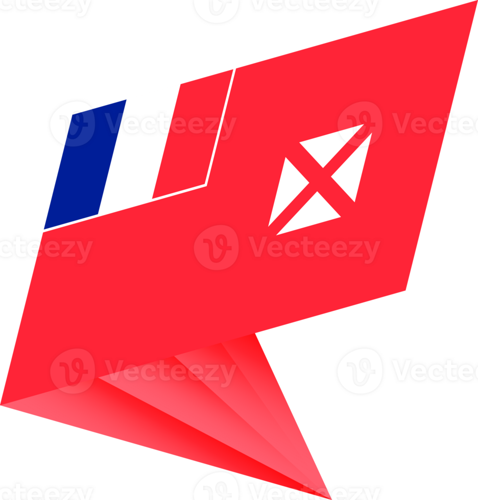 Flag of Wallis and Futuna, modern pin flag png
