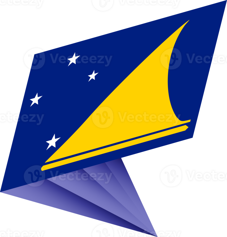Flag of Tokelau, modern pin flag png