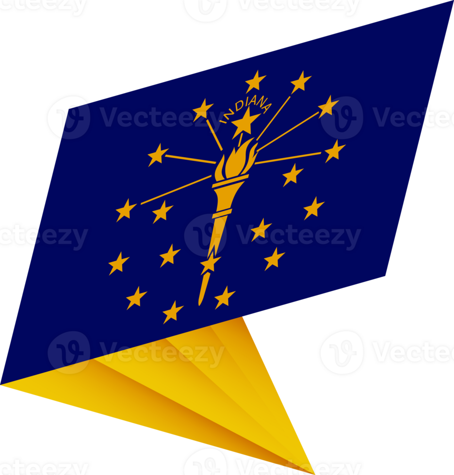 Flag of Indiana, modern pin flag png