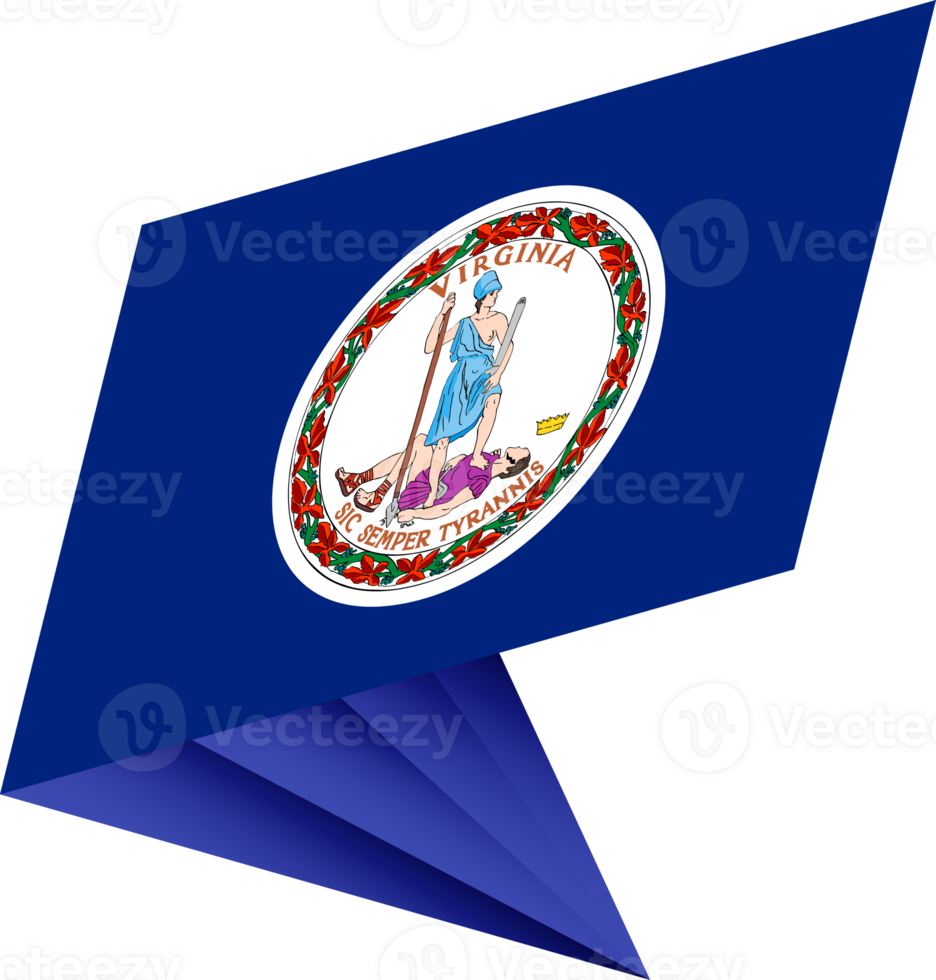 Flag of Virginia, modern pin flag png