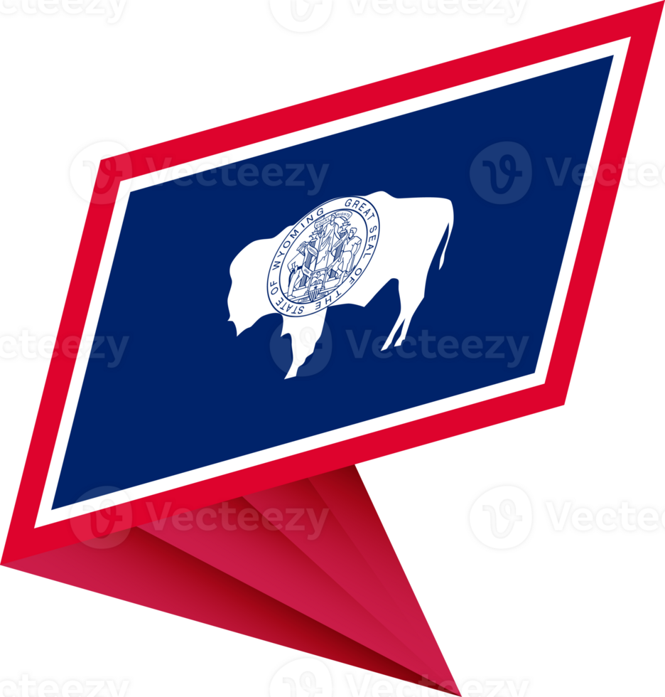Flag of Wyoming, modern pin flag png
