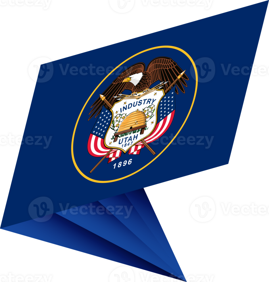 Flag of Utah, modern pin flag png