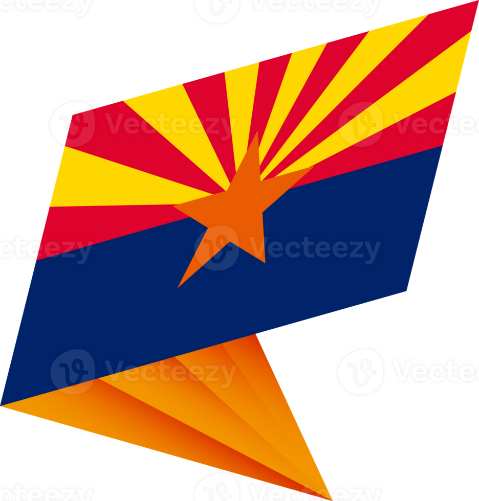 Flag of Arizona, modern pin flag png