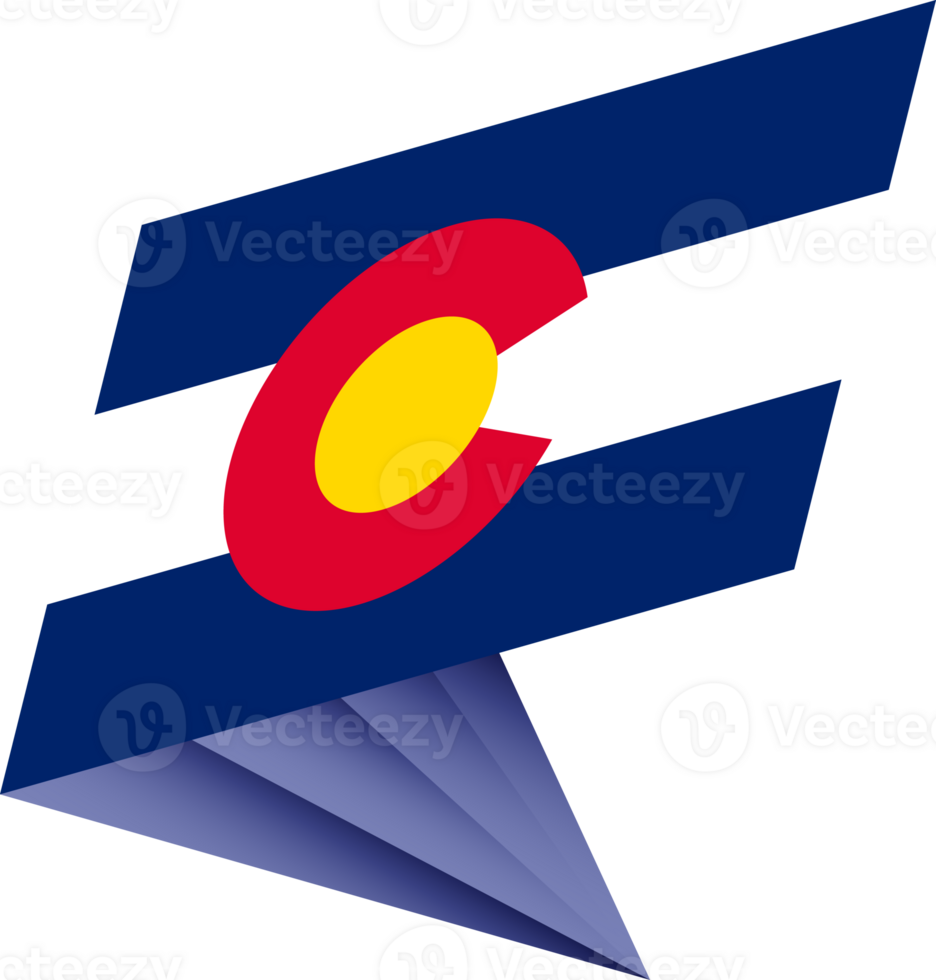 Flag of Colorado, modern pin flag png