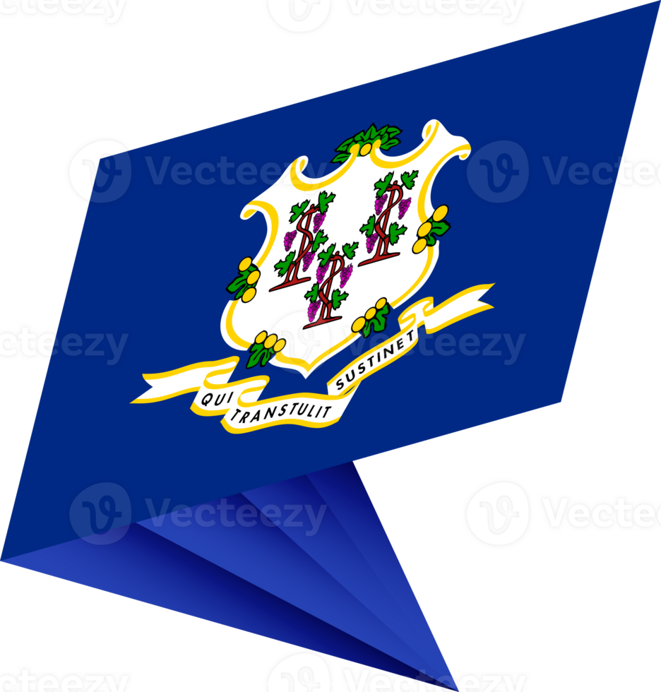 Flag of Connecticut, modern pin flag png