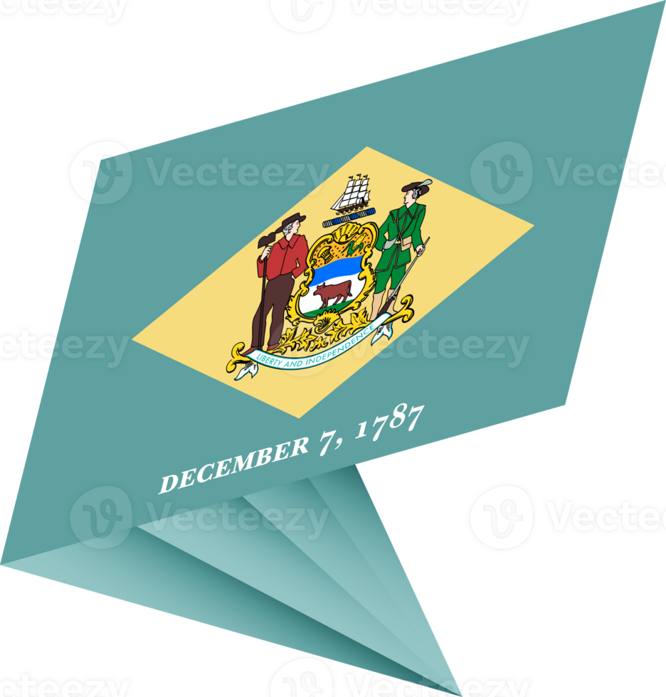 Flag of Delaware, modern pin flag png