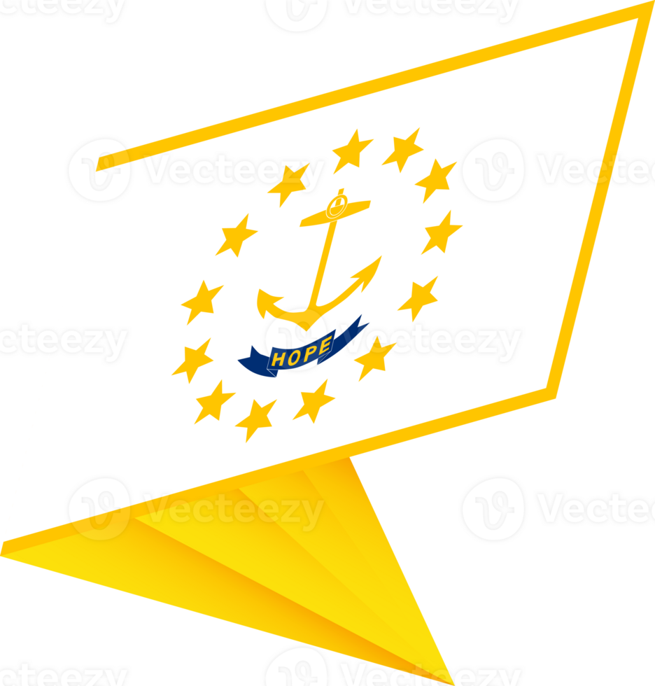 Flag of Rhode Island, modern pin flag png