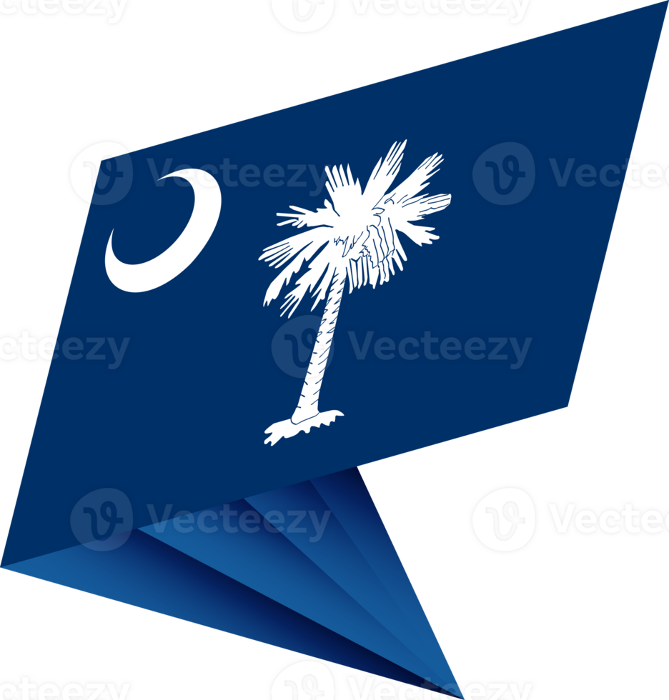 Flag of South Carolina, modern pin flag png