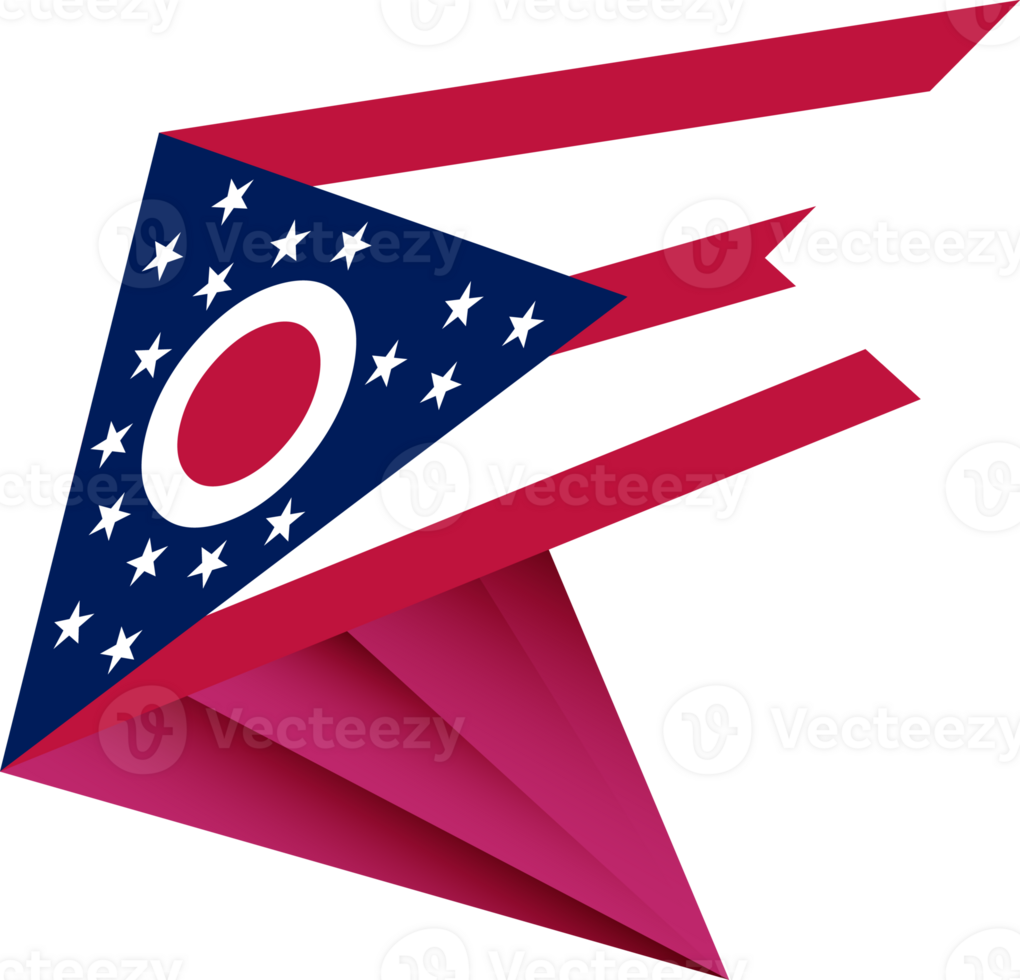 Flag of Ohio, modern pin flag png