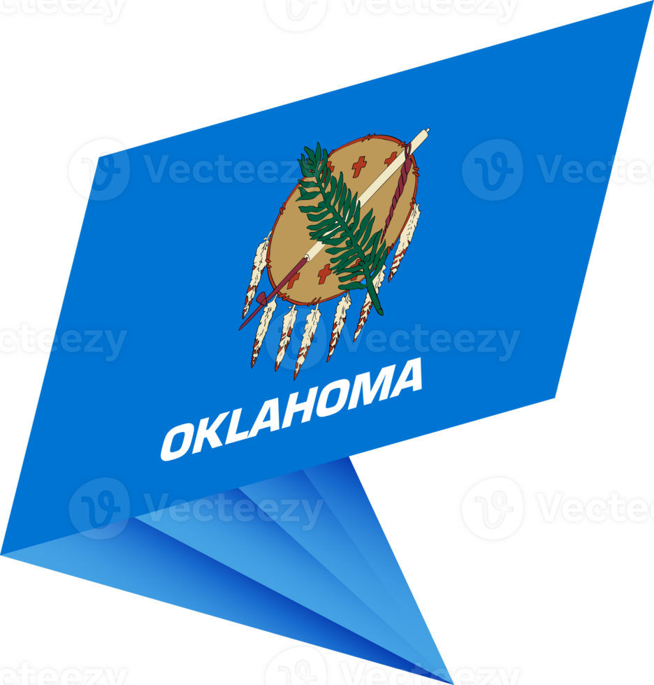 Flag of Oklahoma, modern pin flag png