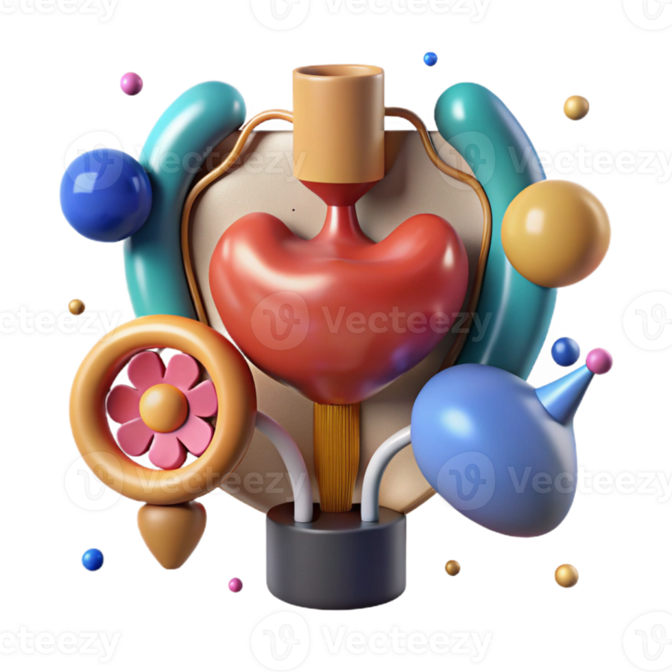 vibrant traditional Urinary System Bladder Diagram Cutout for Urology Materials detailed png