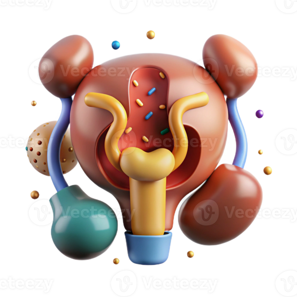 dramatic abstract Urinary System Bladder Diagram Cutout for Urology Materials genuine png