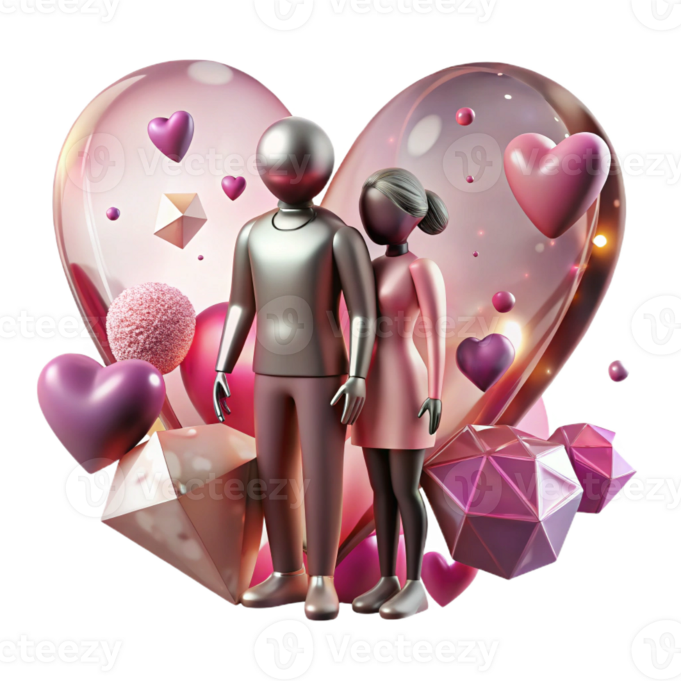 elegant creative Valentines Day Couple Silhouette Transparent for Romantic Moments original png