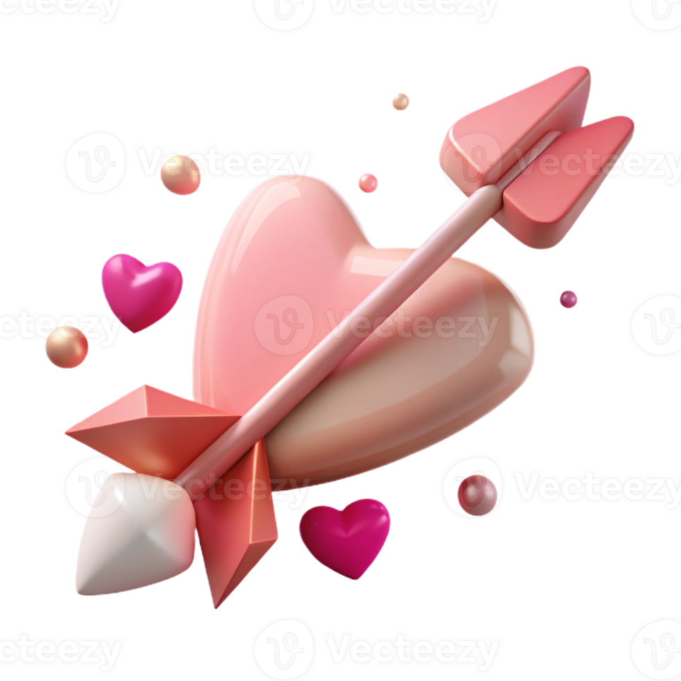 elegant classic Valentines Day Cupid Arrow Isolated for Romantic Designs exclusive png