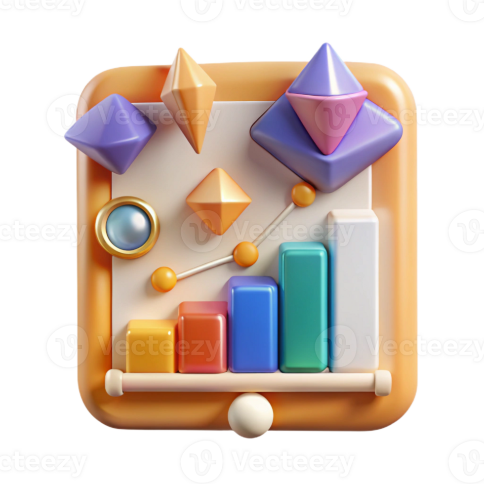 wonderful creative Graph Chart Icon Transparent for Data Presentation professional png