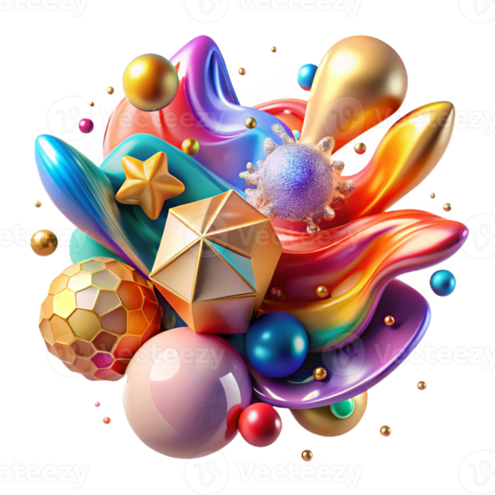 vibrant rustic Abstract Colorful Paint Splatter Transparent Surreal Art exclusive png