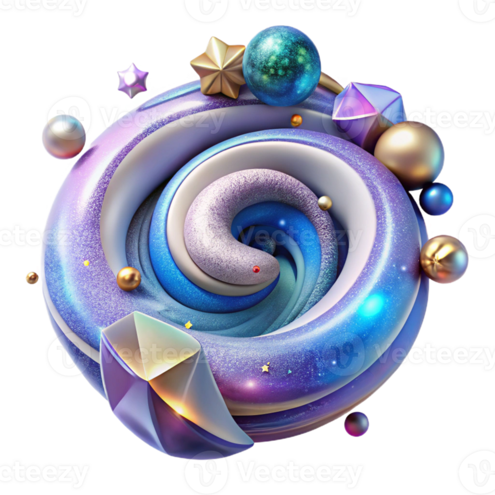 impressive vintage Abstract Galaxy Swirls Transparent for Artistic Compositions premium png