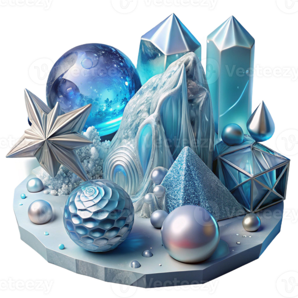 elegant creative Abstract Ice Texture Frozen Patterns Transparent for Winter Wonderland high resolution png