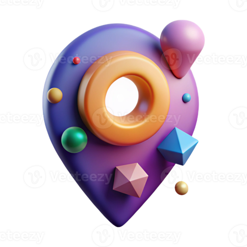 extraordinary modern Abstract Location Pin Icon Isolated for Mapping Applications original png