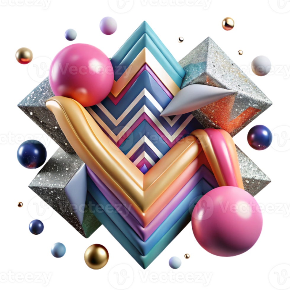 elegant traditional Abstract Pop Art Chevron Pattern Transparent professional png