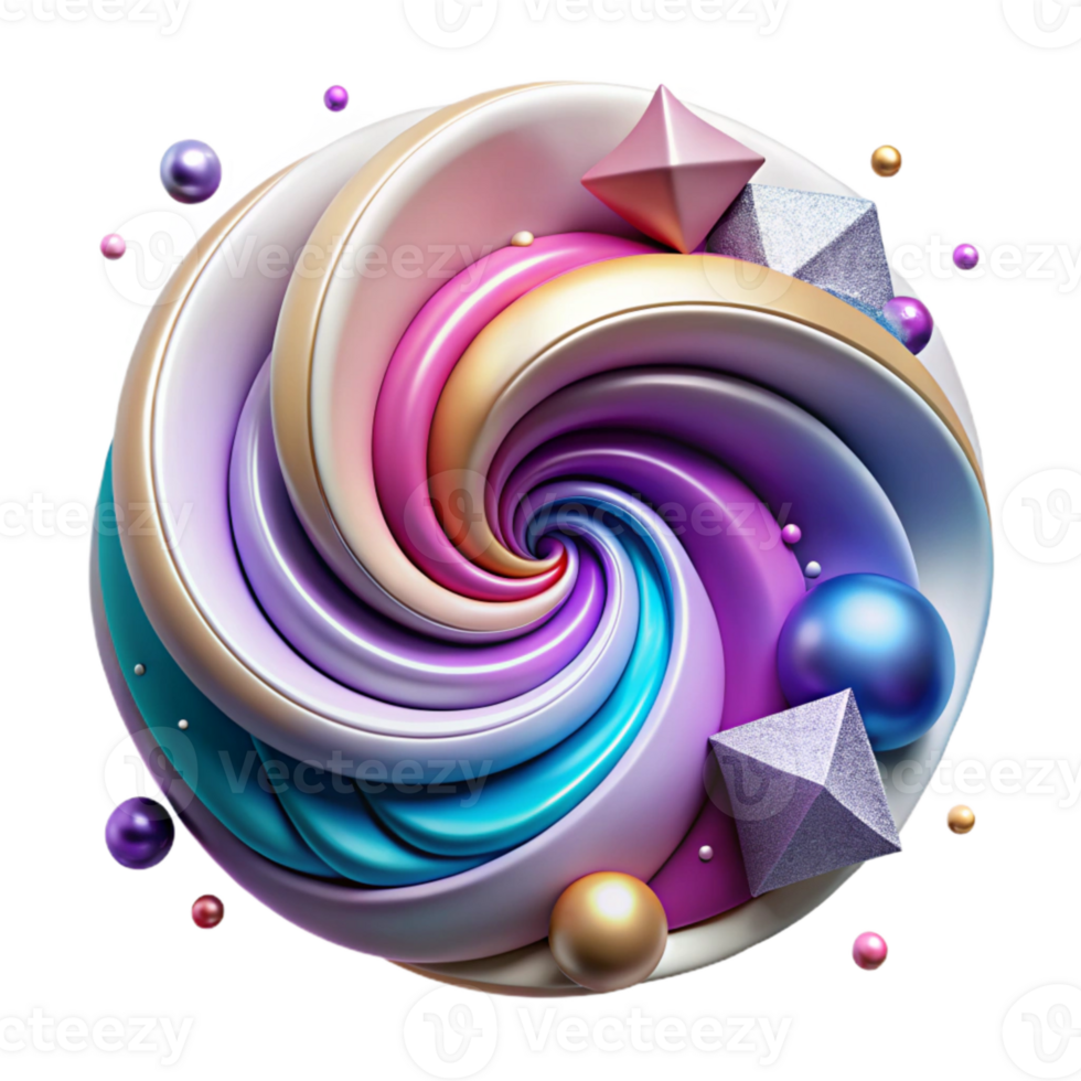 dramatic contemporary Abstract Pop Art Swirl Design Transparent detailed png