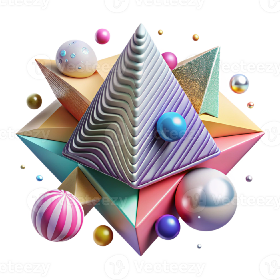 wonderful artistic Abstract Pop Art Triangle Pattern Transparent high quality png