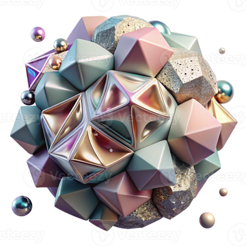 serene modern Abstract Voronoi Texture Isolated for Textile Design detailed png