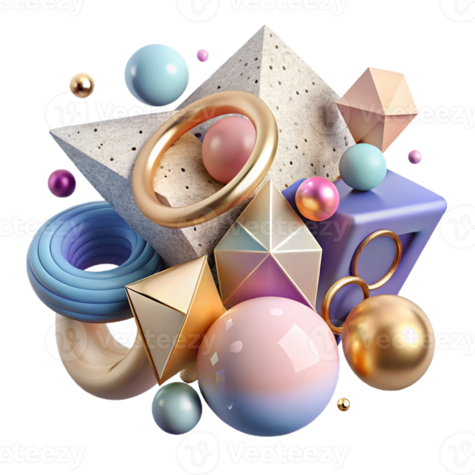 stunning minimalist Abstract Vr Geometric Shapes Transparent for Design Elements high quality png