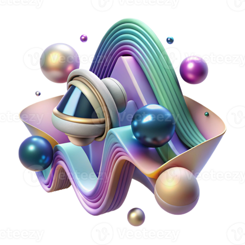 stunning contemporary Abstract Vr Sound Waves Transparent for Audio Visualization exclusive png