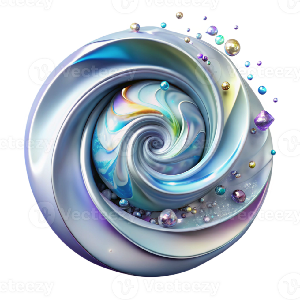 dramatic contemporary Abstract Water Swirl Pattern Isolated for Decorative Art detailed png