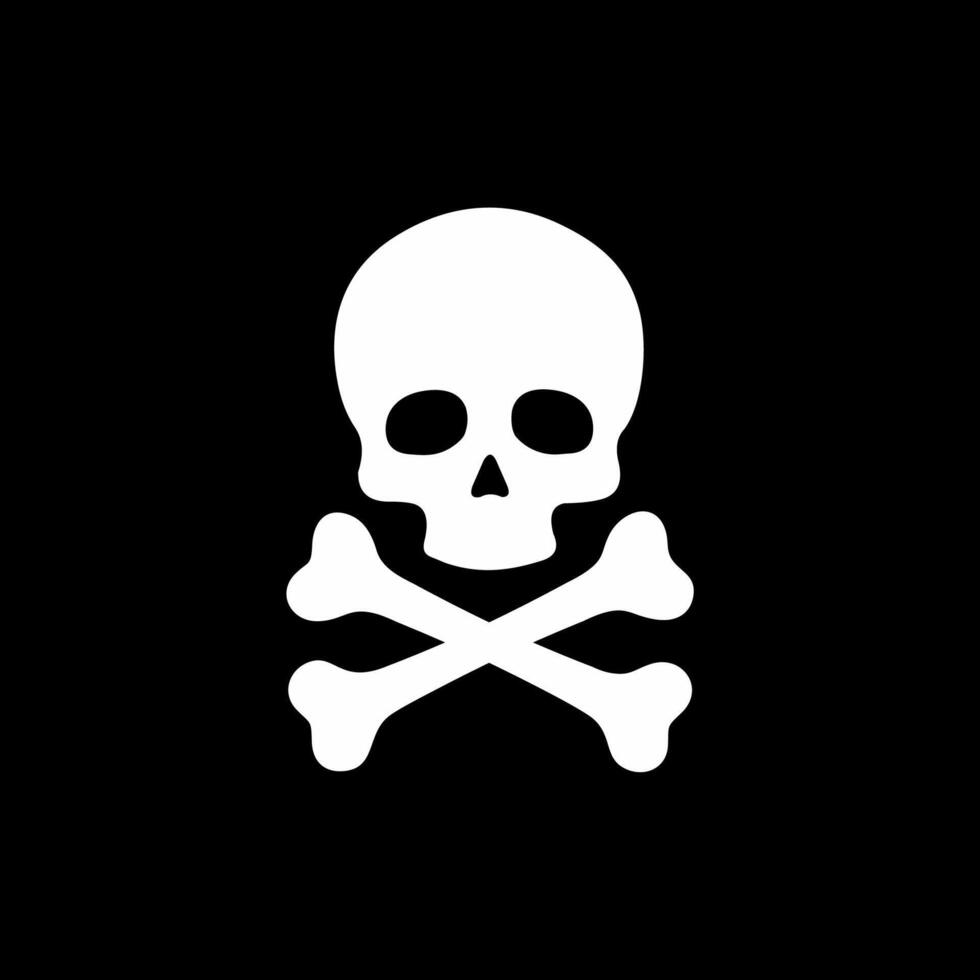 Skull and Crossbones - Classic Pirate Warning Symbol vector