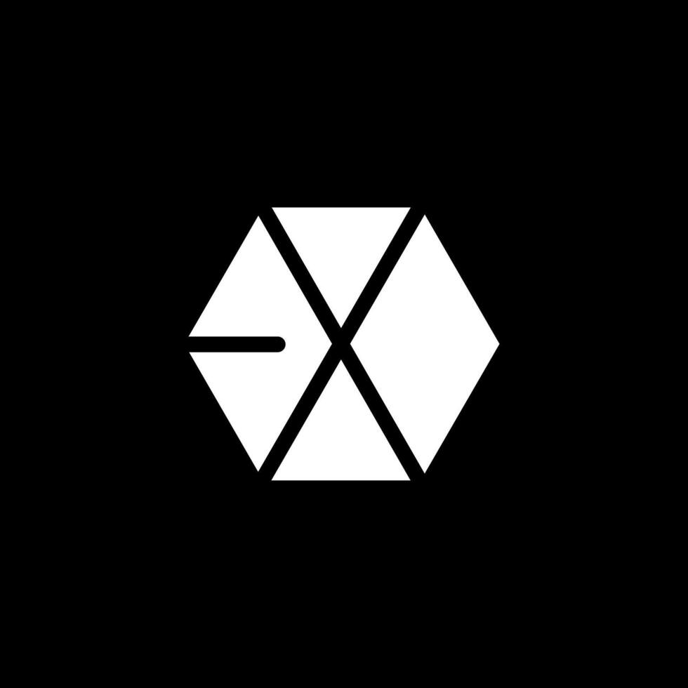 Geometric Hexagon Symbol - Minimalist Design vector