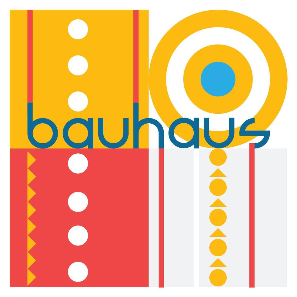 Print Bauhaus Angled Typography vector