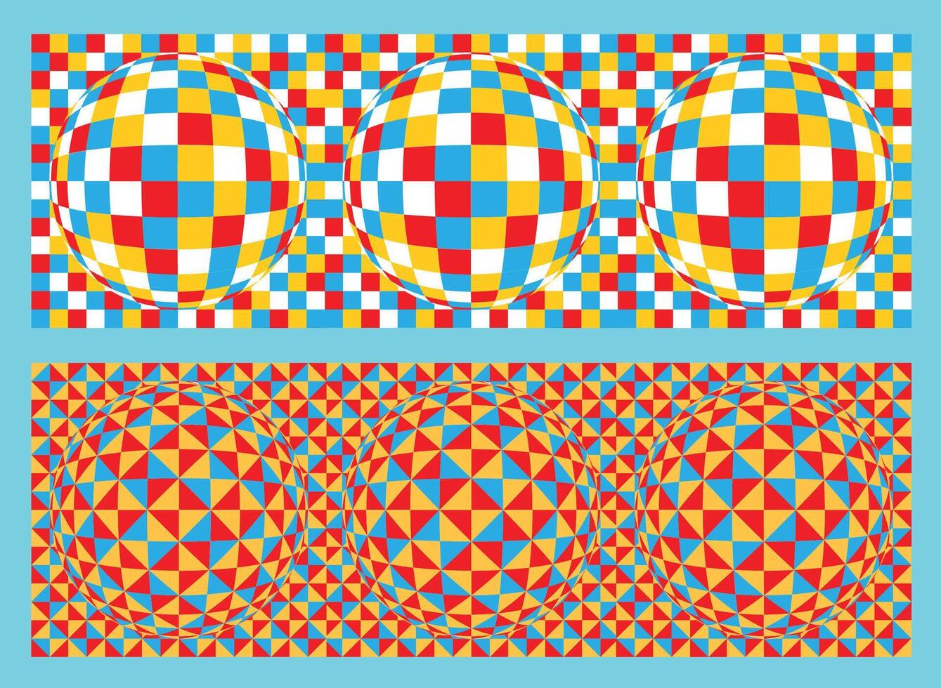 Magnifying Bauhaus Patterns vector