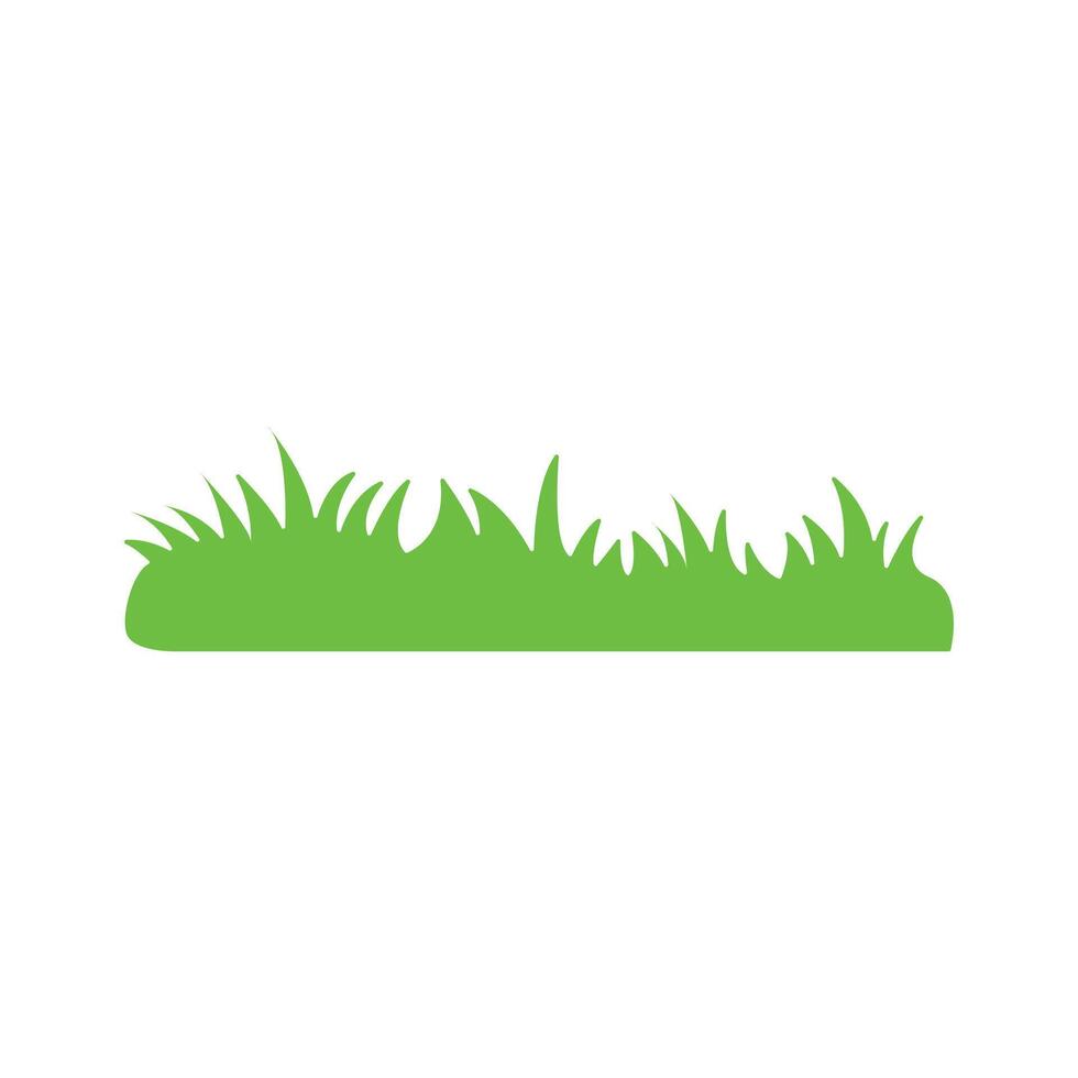 Green grass border on white background. vector