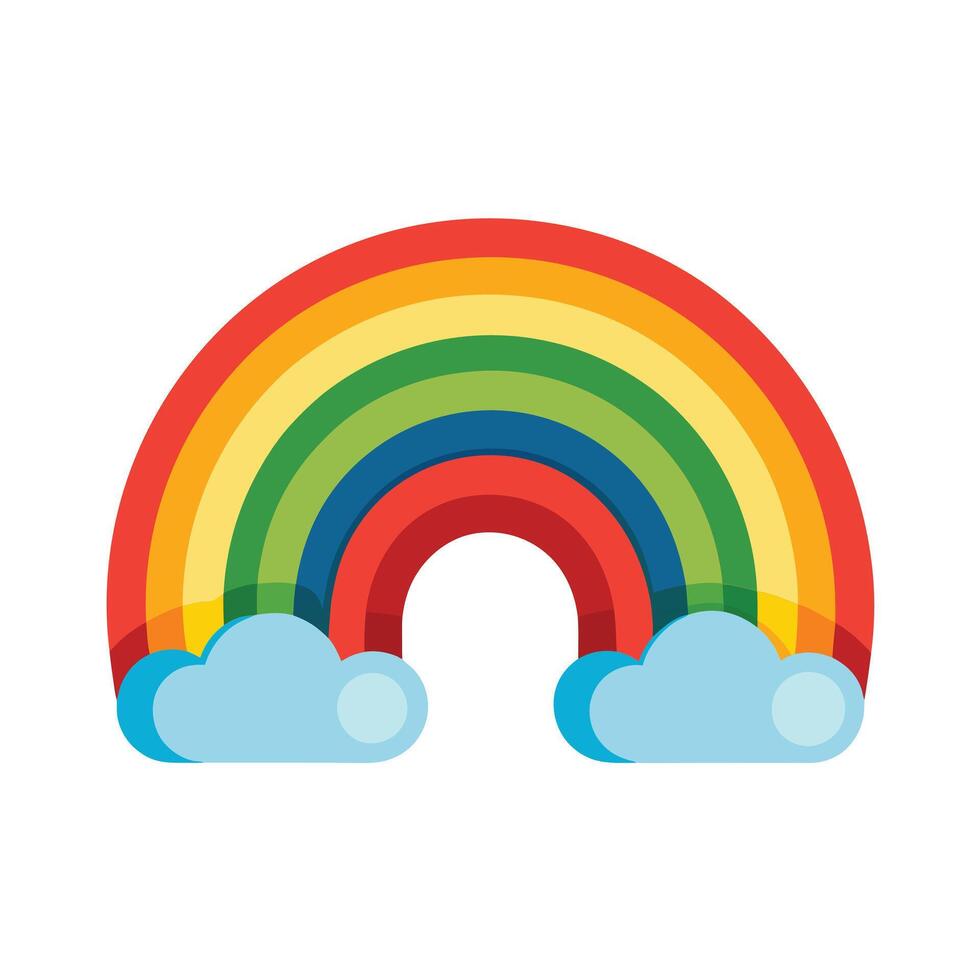 illustration of rainbow icon vector