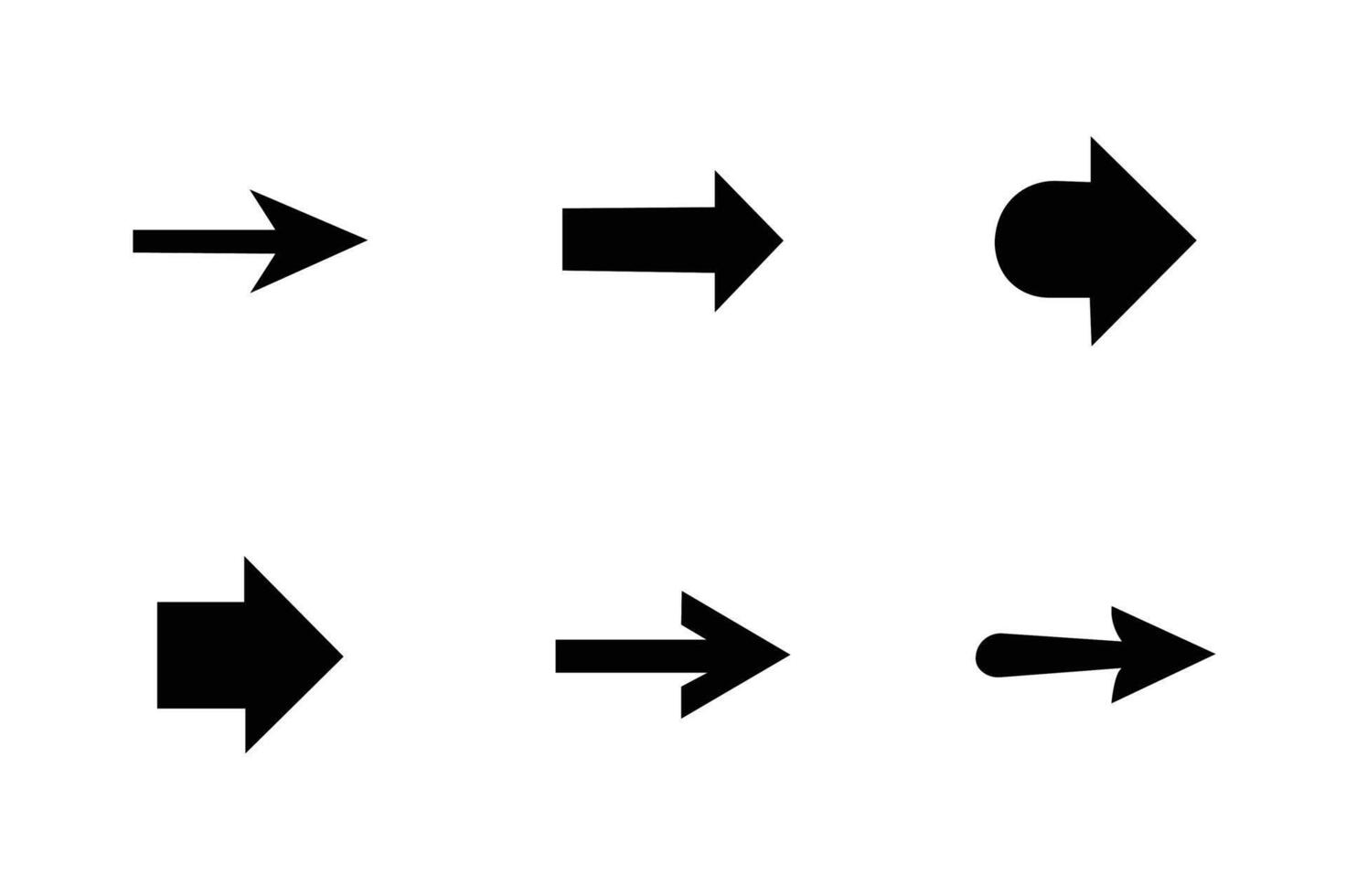 Arrow Icons silhouette simple design vector