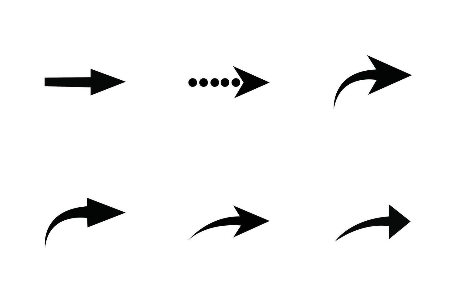 simple Arrow icon set isolated on white background vector