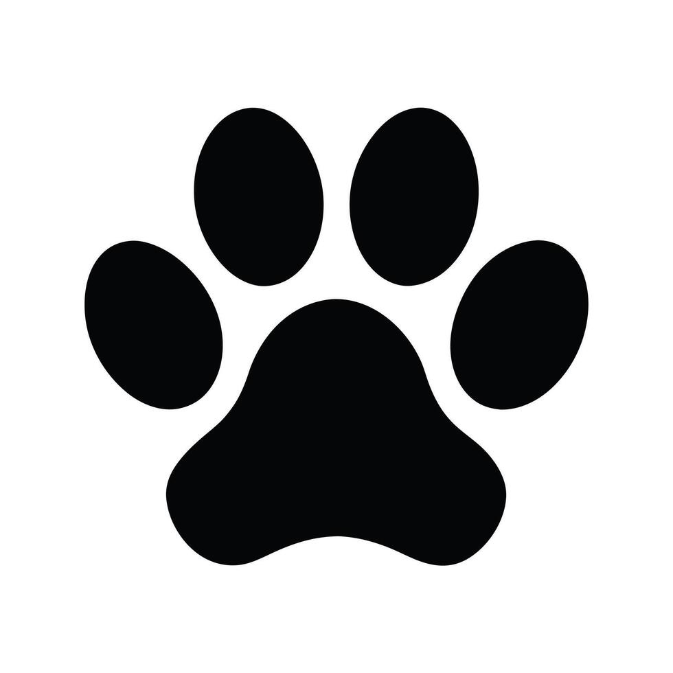 Dog Paw Print silhouette vector