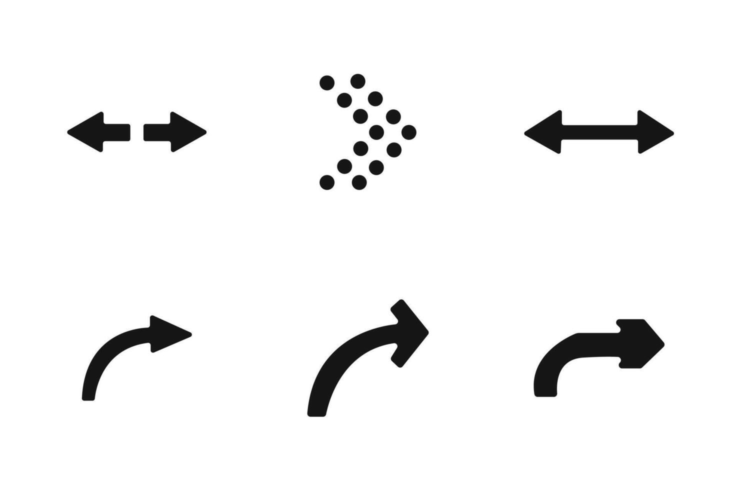 different type of arrow bundle set hand drawng vector