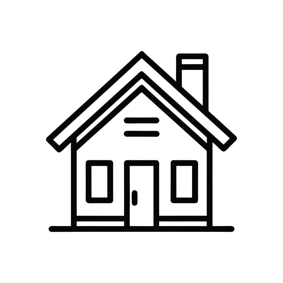 House icon. Line icon style design. Simple design editable vector