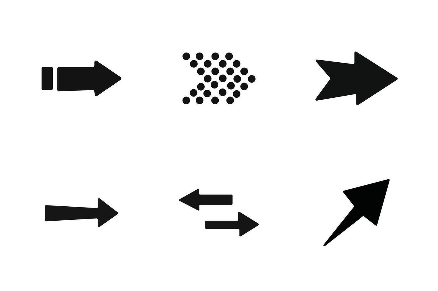 different type of arrow bundle set vector